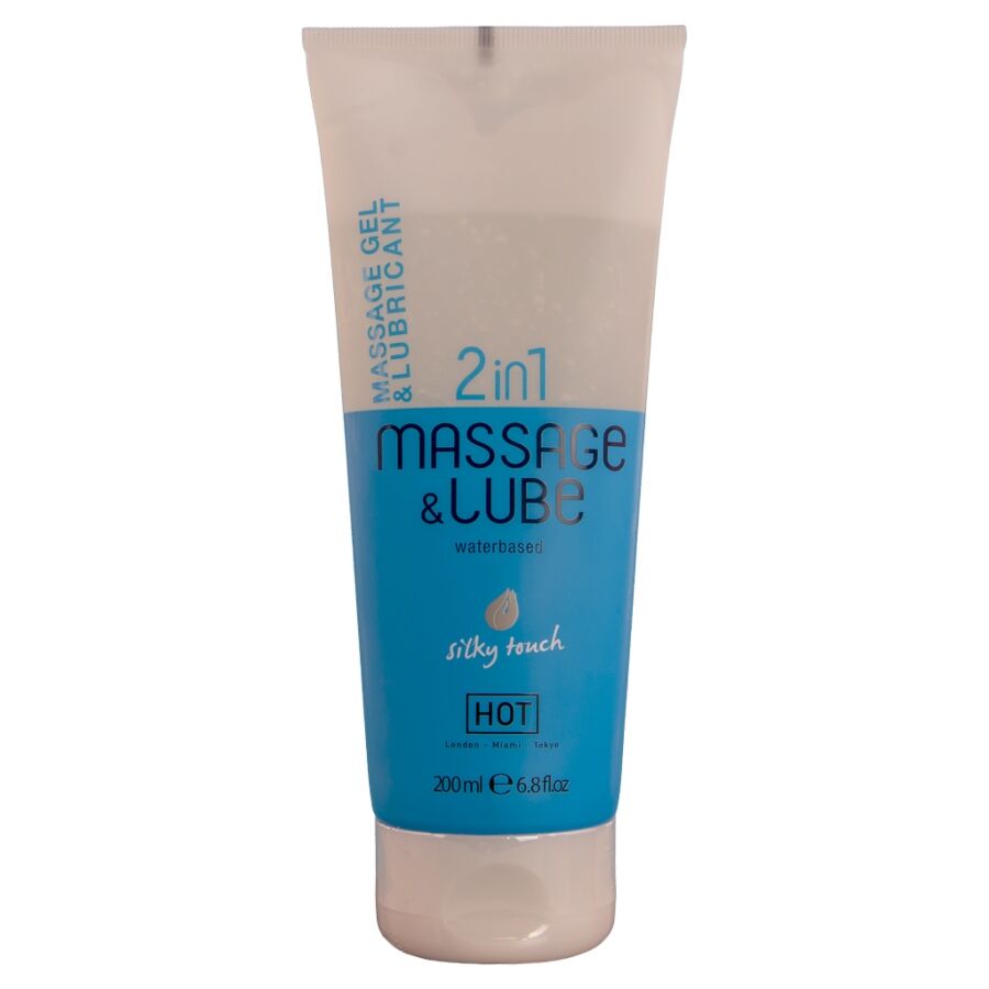 GEL MASSAGGIO E LUBRIFICANTE 2IN1, TEXTURE SETOSA, FORMULA A BASE D'ACQUA