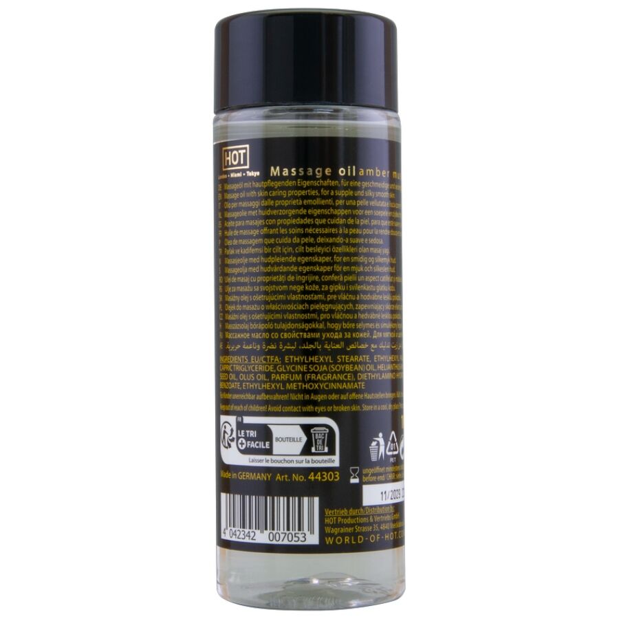 OLIO DA MASSAGGIO AMBRA E MUSCHIO, NUTRIENTE CON VITAMINA E, 100 ML