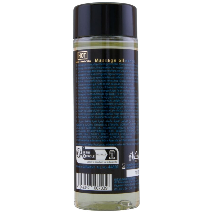 OLIO DA MASSAGGIO EXOTIC-SPECIAL, FRAGRANZA SEDUCENTE, NUTRIENTE CON VITAMINA E
