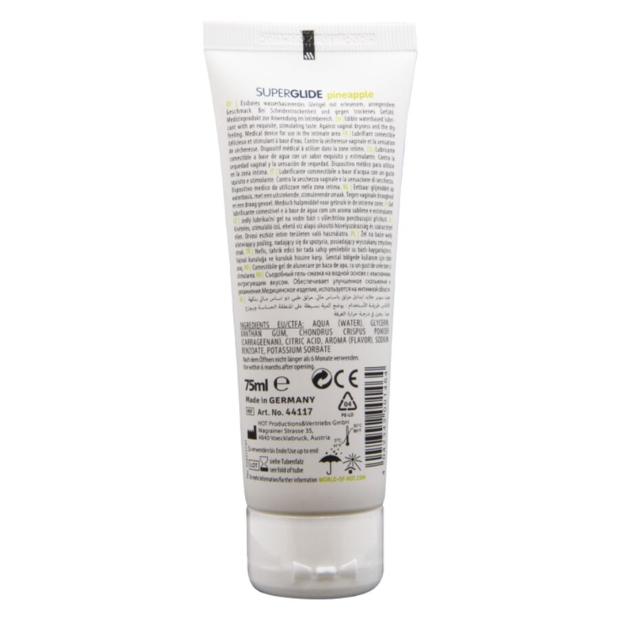 LUBRIFICANTE COMMESTIBILE ANANAS, A BASE D'ACQUA, 75 ML