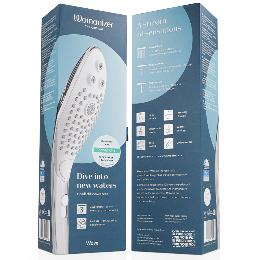 SOFFIONE DOCCIA STIMOLANTE 2 IN 1, MASSAGGIO AD ACQUA PRESSURIZZATO, DESIGN ERGONOMICO CROMATO