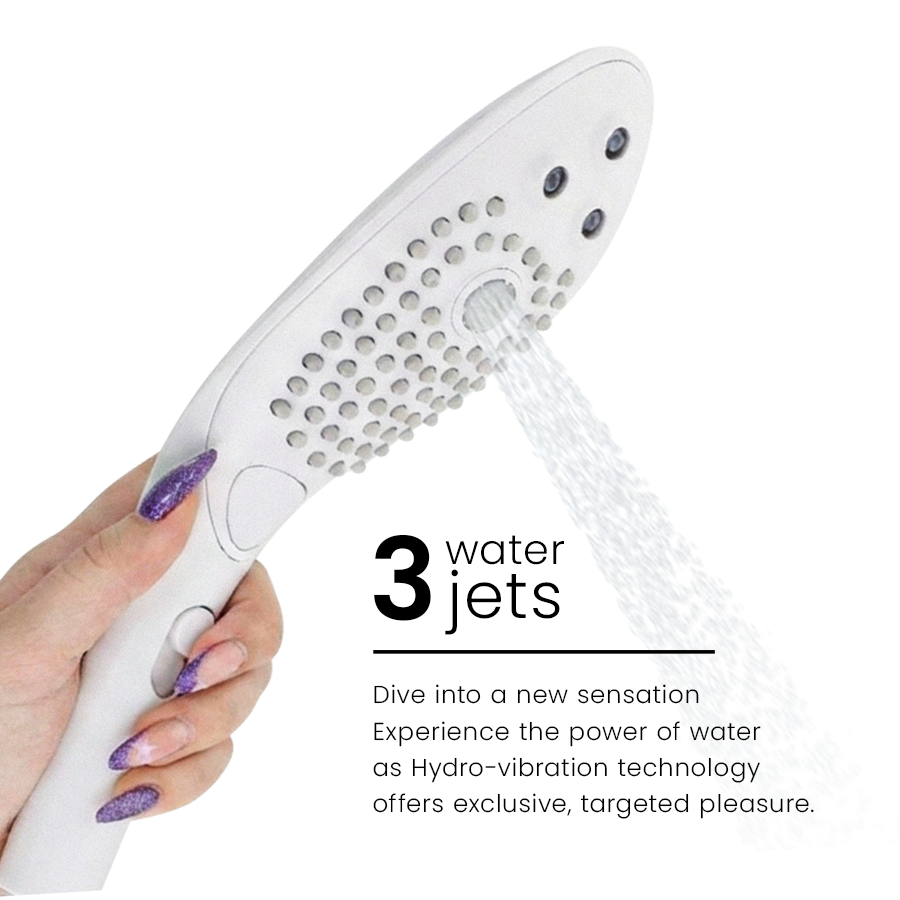 SOFFIONE DOCCIA 2 IN 1 CON STIMOLAZIONE CLITORIDEA, TECNOLOGIA ECOSMARTWATER, DESIGN ERGONOMICO