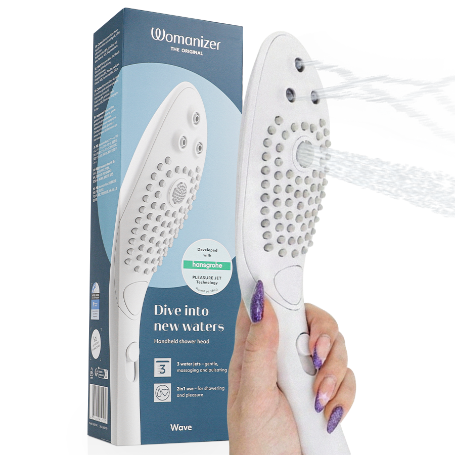SOFFIONE DOCCIA 2 IN 1 CON STIMOLAZIONE CLITORIDEA, TECNOLOGIA ECOSMARTWATER, DESIGN ERGONOMICO