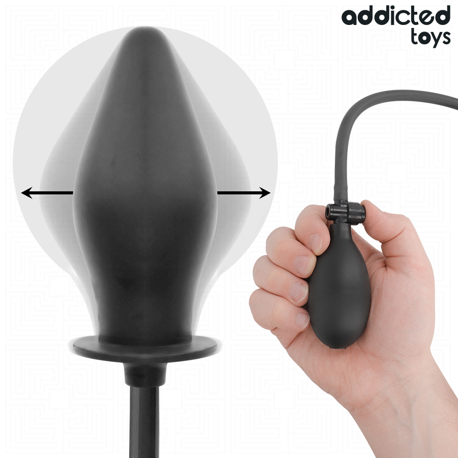 Plug anale gonfiabile in silicone, impermeabile