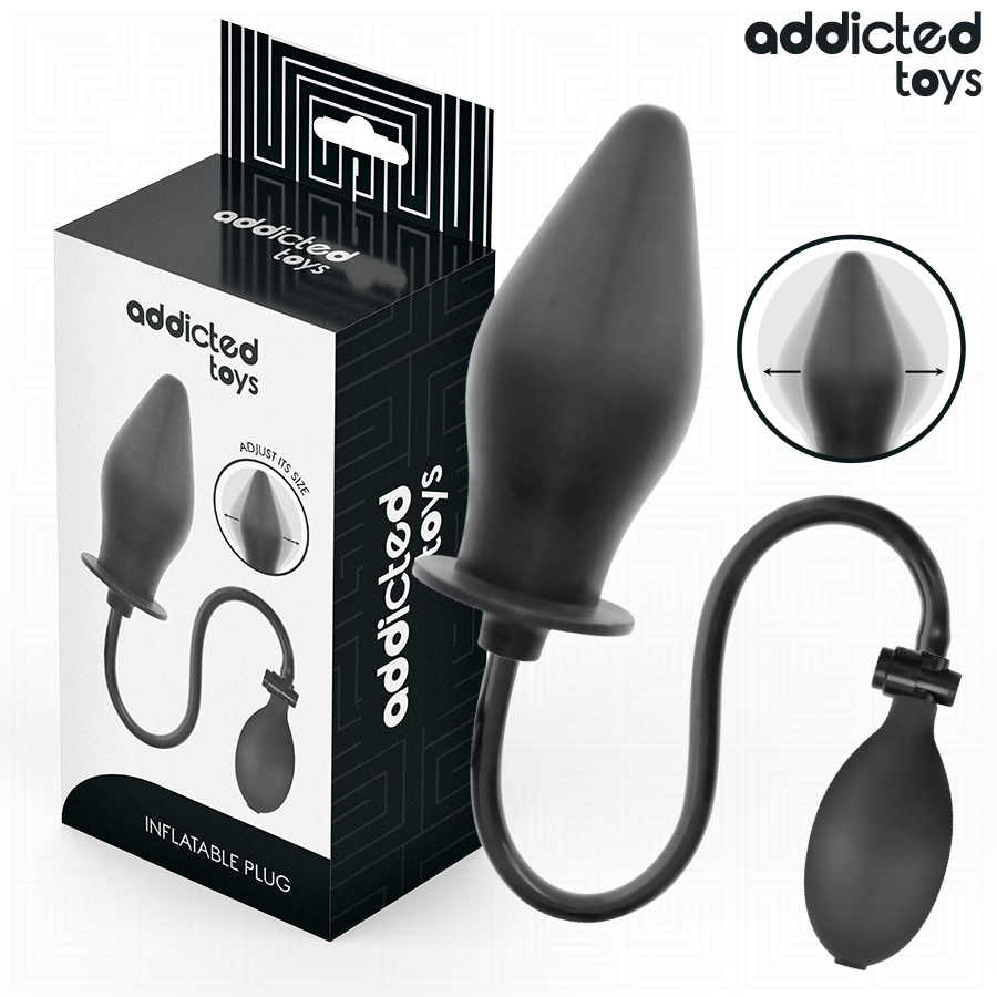 Plug anale gonfiabile in silicone, impermeabile