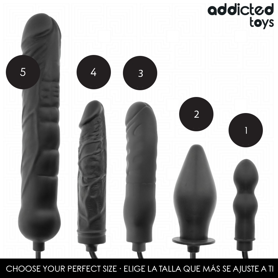 Doppio plug anale gonfiabile in silicone