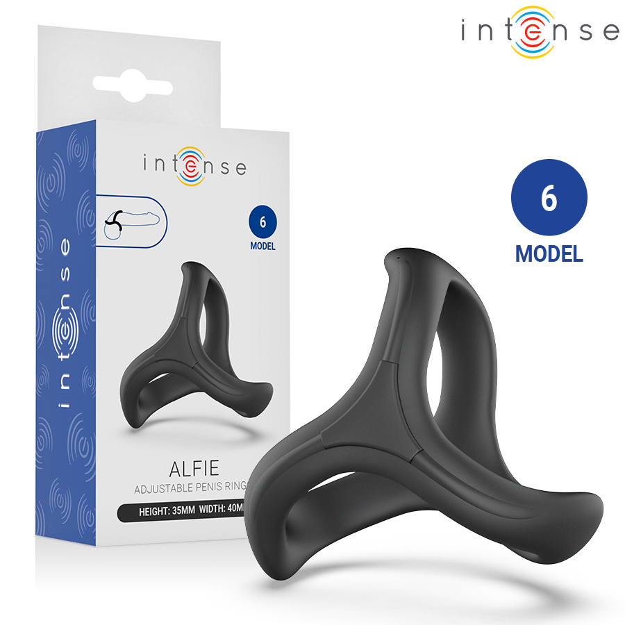 ANELLO PENE TRIPLO REGOLABILE, DESIGN ERGONOMICO CURVO, MATERIALE FLESSIBILE E DUREVOLE
