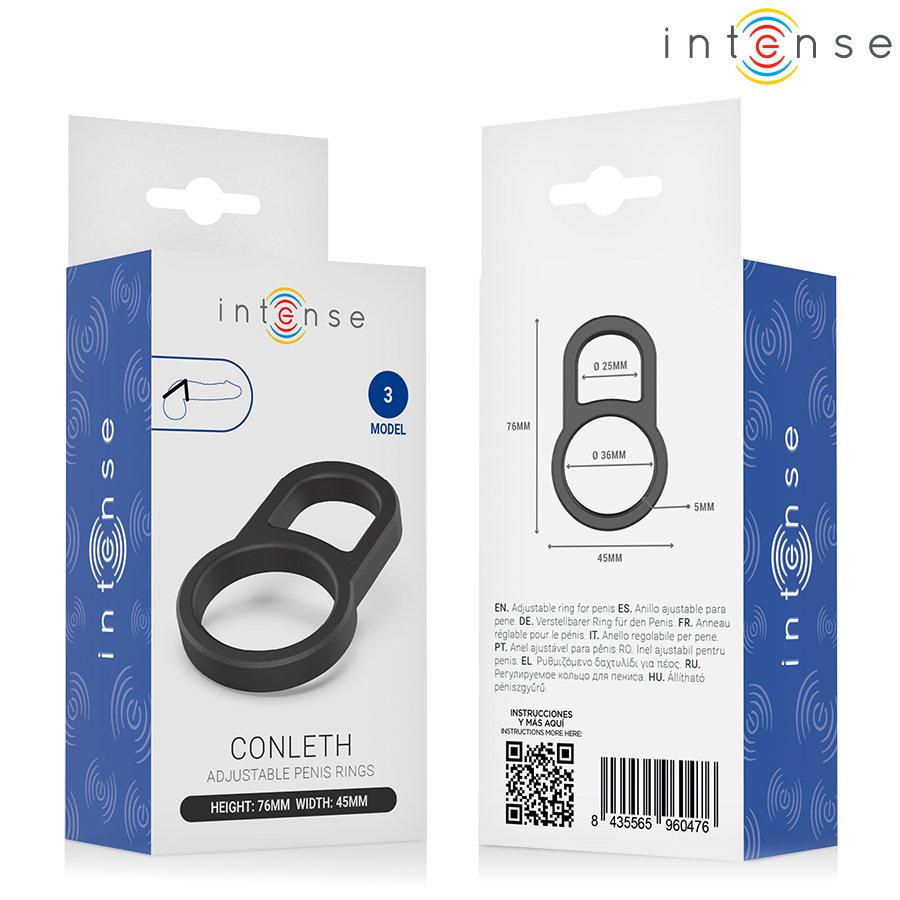 ANELLO PENE DOPPIO REGOLABILE, SUPPORTO STABILE E CONFORTEVOLE, MATERIALE FLESSIBILE ELASTICO