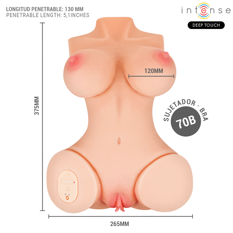 TORSO REALISTICO CON ASPIRAZIONE, CALORE E VIBRAZIONE