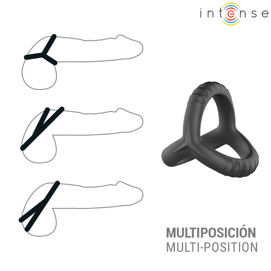 ANELLO PER PENE TRIPLO REGOLABILE, SUPPORTO STABILE E DURATURO, MATERIALE FLESSIBILE SOFT-TOUCH