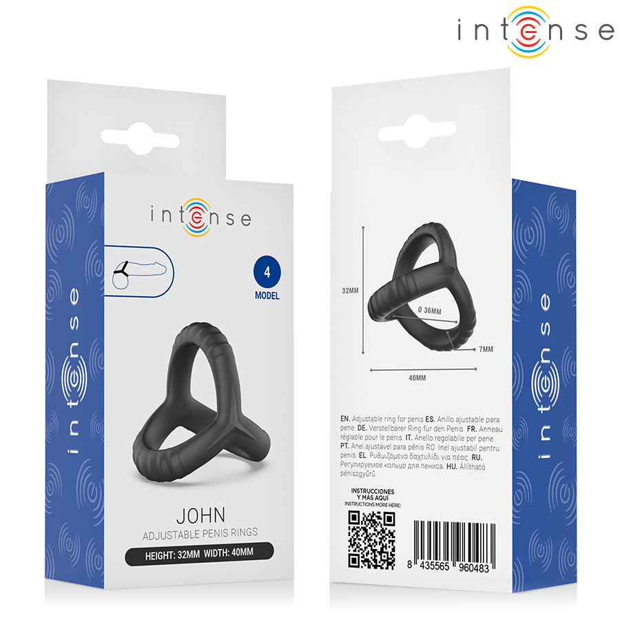 ANELLO PER PENE TRIPLO REGOLABILE, SUPPORTO STABILE E DURATURO, MATERIALE FLESSIBILE SOFT-TOUCH