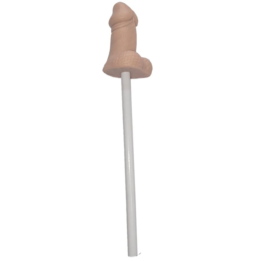 PENNA ANTISTRESS A FORMA DI PENE, MATERIALE MORBIDO, COLORE CARNE CHIARO