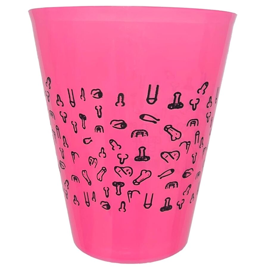 TAZZA FUCSIA 500 ML, DESIGN EROTICO PROVOCANTE, RIUTILIZZABILE E RESISTENTE
