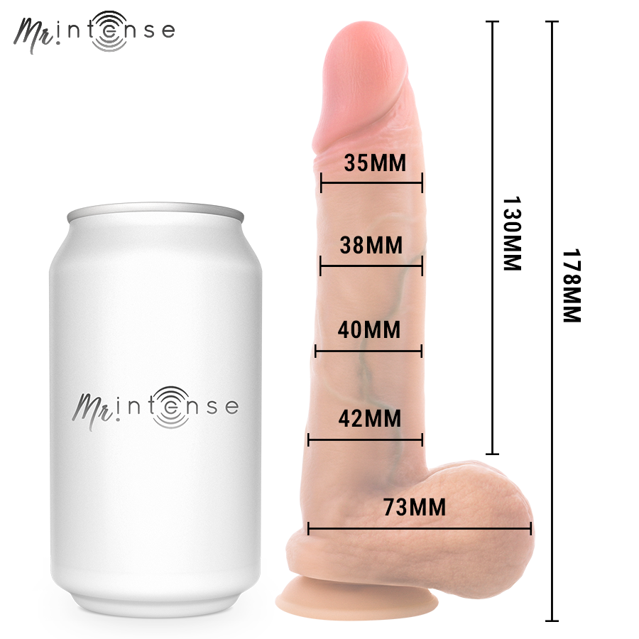 DILDO IN SILICONE ULTRA-REALISTICO, TESTICOLI INTEGRATI, BASE A VENTOSA