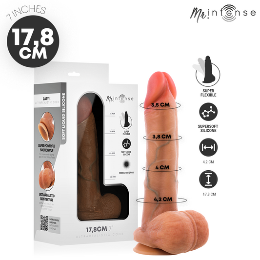 MR INTENSE - GARY S PENE IN SILICONE ULTRA-REALISTICO CON TESTICOLI 17,8 CM -Ø- 4,2 CM