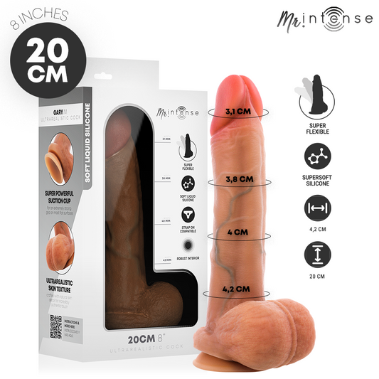 MR INTENSE - GARY M PENE IN SILICONE ULTRA-REALISTICO CON TESTICOLI 20 CM -Ø- 4,2 CM