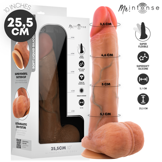 MR INTENSE - GARY XL PENE IN SILICONE ULTRA-REALISTICO CON TESTICOLI 25,5 CM -Ø- 5,1 CM
