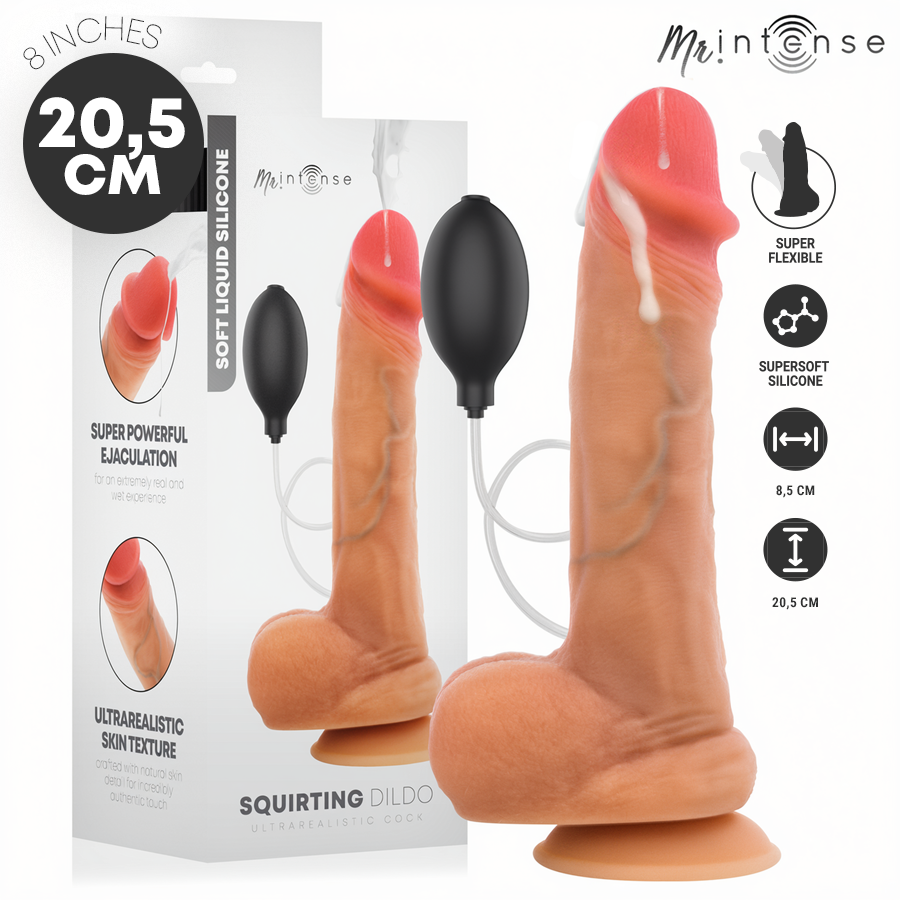 DILDO CON REALISMO ESTREMO, EIACULAZIONE MANUALE, SILICONE ULTRA MORBIDO