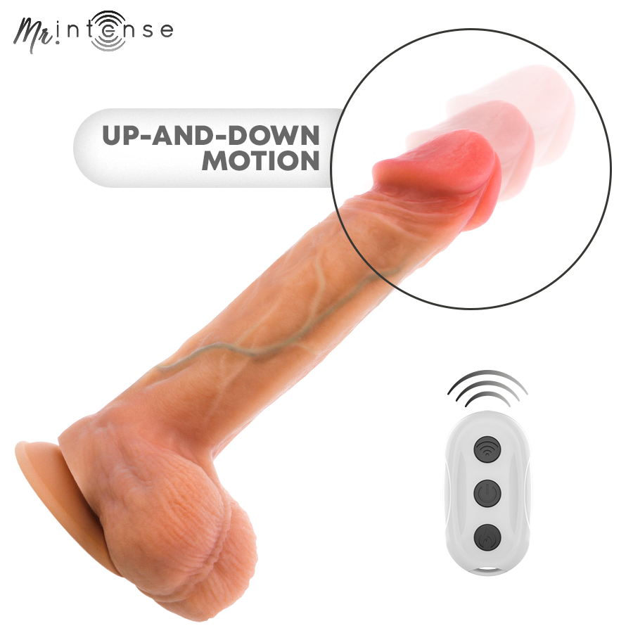 DILDO VIBRANTE IN SILICONE, EFFETTO CALORE E TELECOMANDO