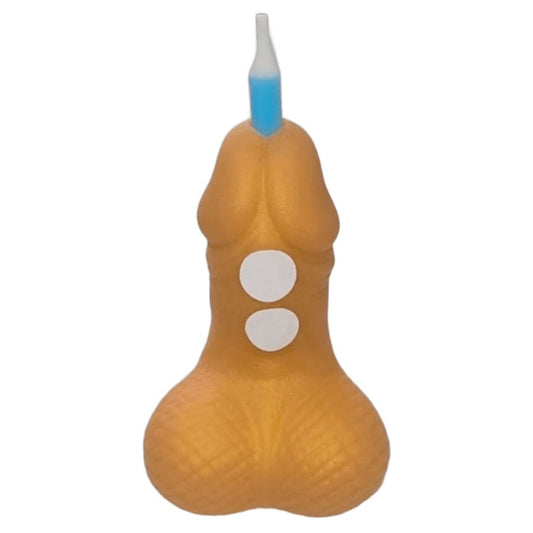 DIABLO PICANTE - CANDELA NUMERO DI COMPLEANNO PENE DORATA