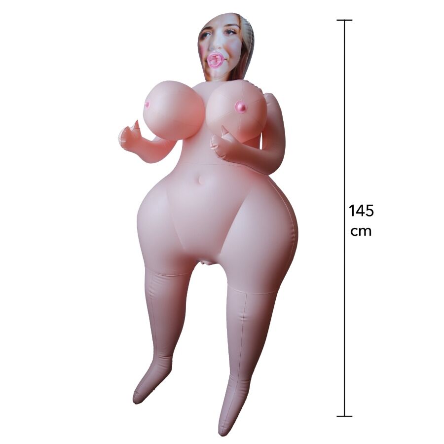 BAMBOLA GONFIABILE, REALISMO TATTILE, DESIGN VOLUTTUOSO, 145 CM