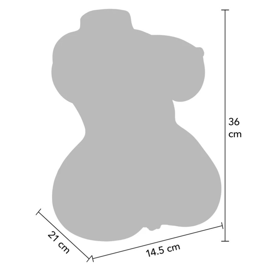 TORSO MASTURBATORE REALISTICO, DOPPIO CANALE, MATERIALE TPE PREMIUM, 5 KG