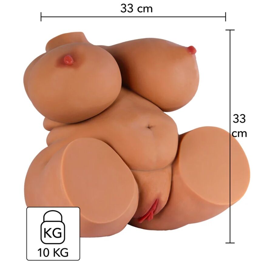 TORSO MASTURBATORE FEMMINILE REALISTICO, DOPPIO CANALE, REALISMO ESTREMO, 10 KG