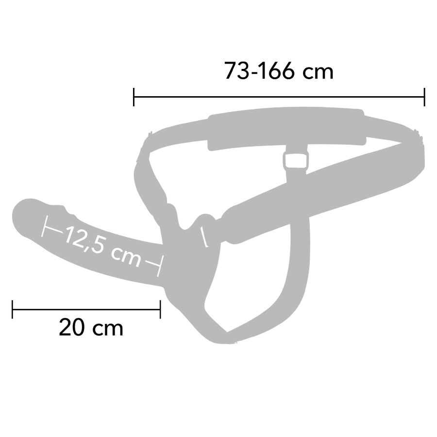 HIDDEN DESIRE - INFERNO GUAINA PER PENE STRAP-ON 20 CM