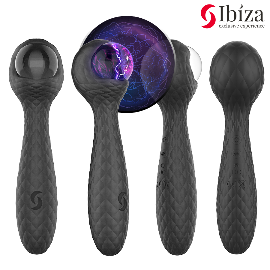 VIBRATORE CON DOPPIA STIMOLAZIONE, SFERA LUMINOSA, SILICONE MEDICALE