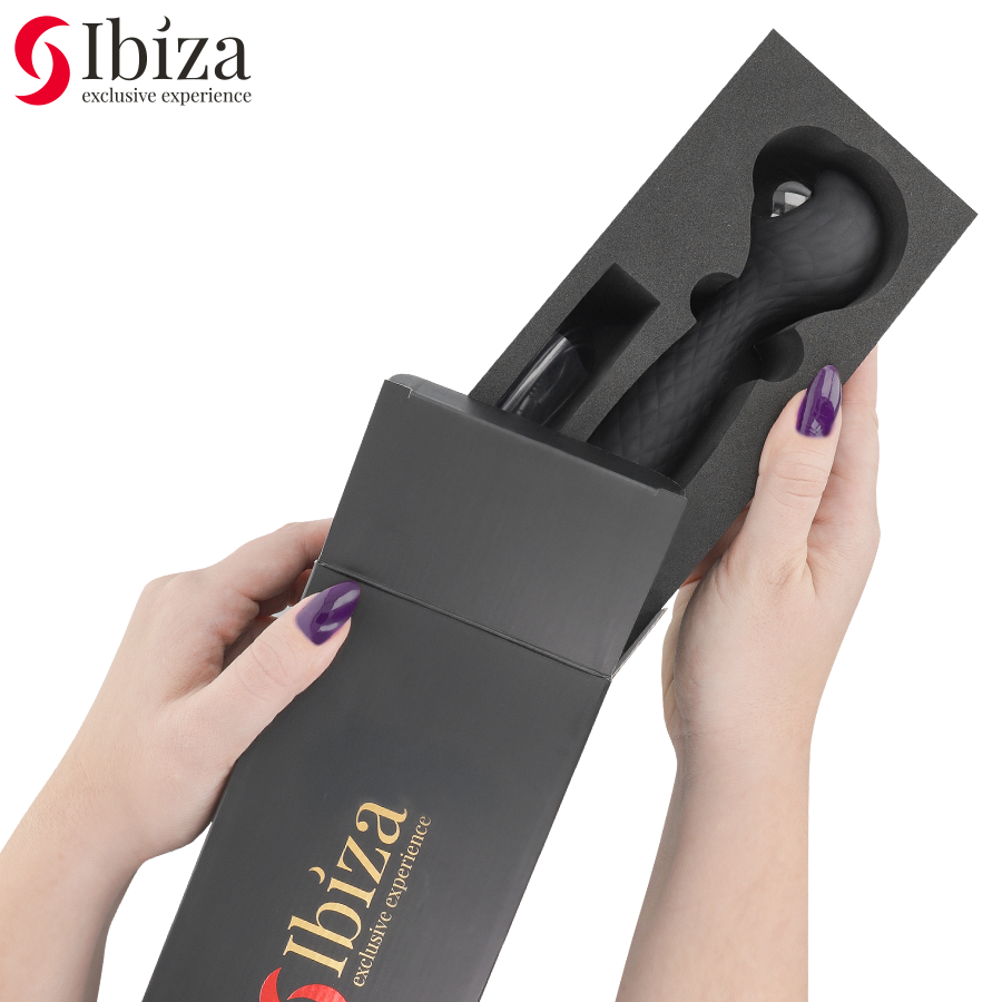 VIBRATORE CON DOPPIA STIMOLAZIONE, SFERA LUMINOSA, SILICONE MEDICALE