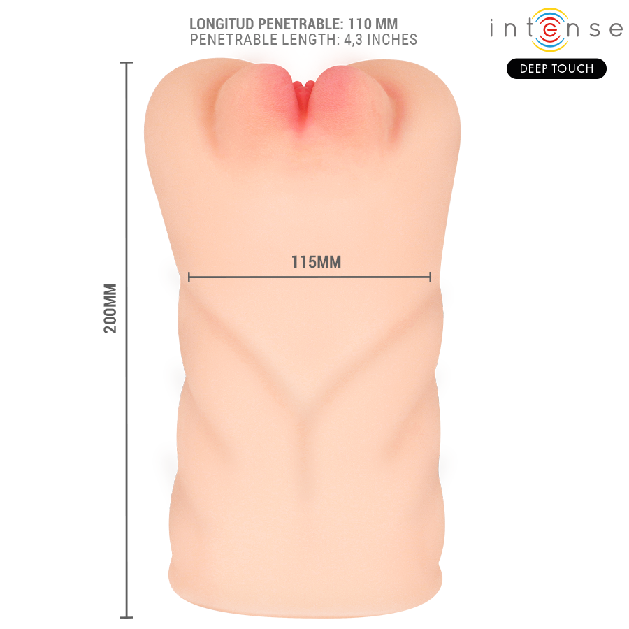 INTENSE DEEP TOUCH - MASTURBATORE AGINALE KRISTA CON ASPIRAZIONE, VIBRAZIONE ED EFFETTO VOCALE 1,2 KG