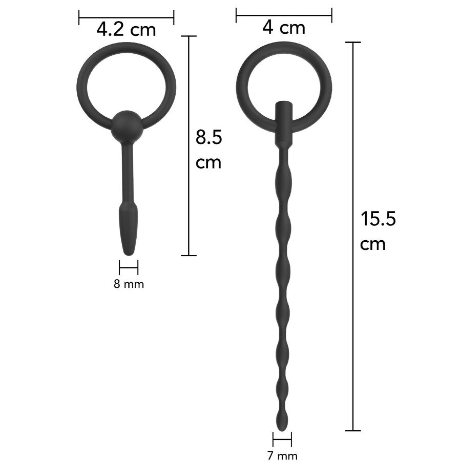 PLUG URETRALE, STIMOLAZIONE INTERNA AVANZATA, SET DA 2 PEZZI