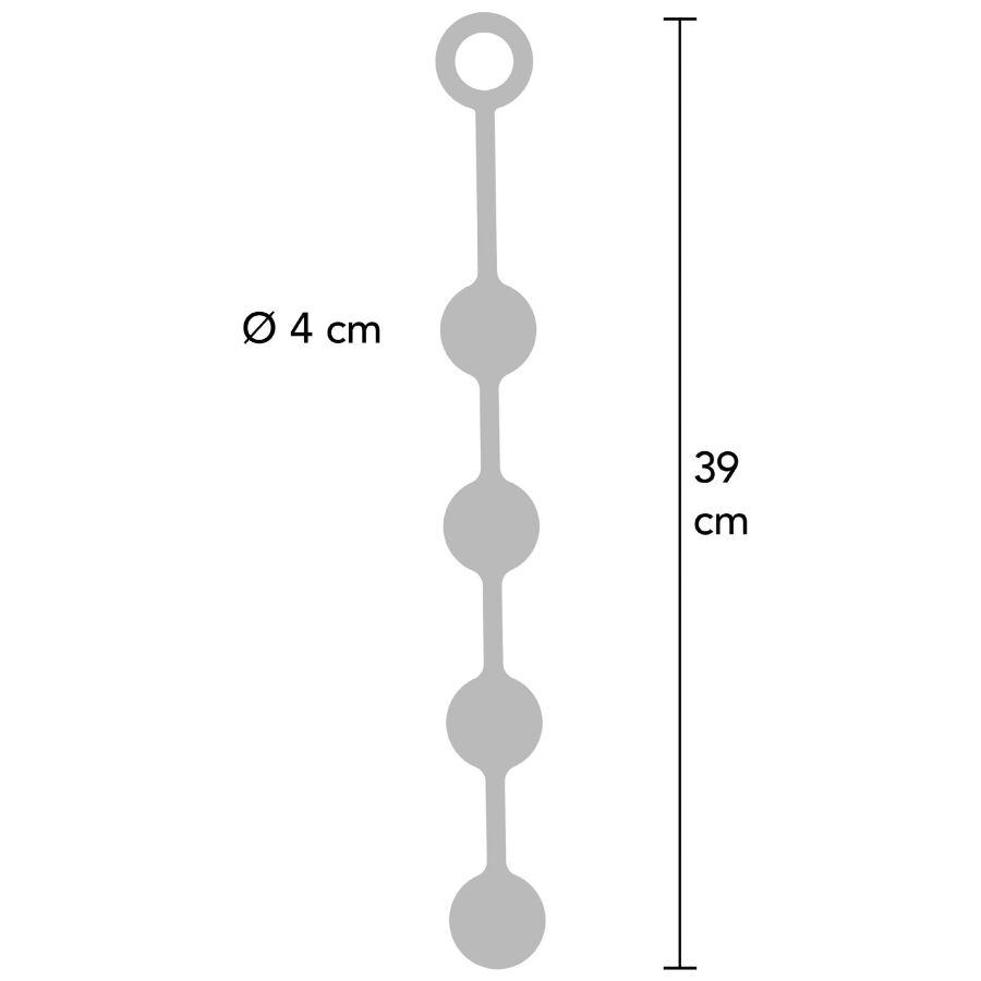 SFERE ANALI PESANTI LARGE, SILICONE MEDICO, ANELLO DI SICUREZZA