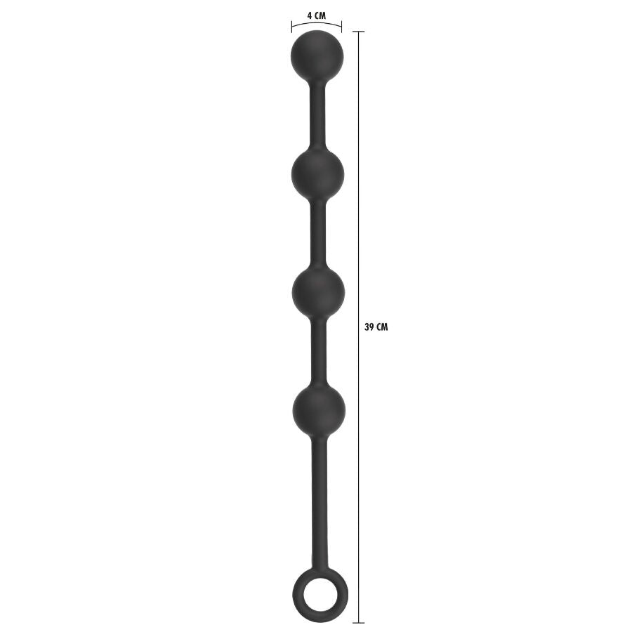 SFERE ANALI PESANTI LARGE, SILICONE MEDICO, ANELLO DI SICUREZZA