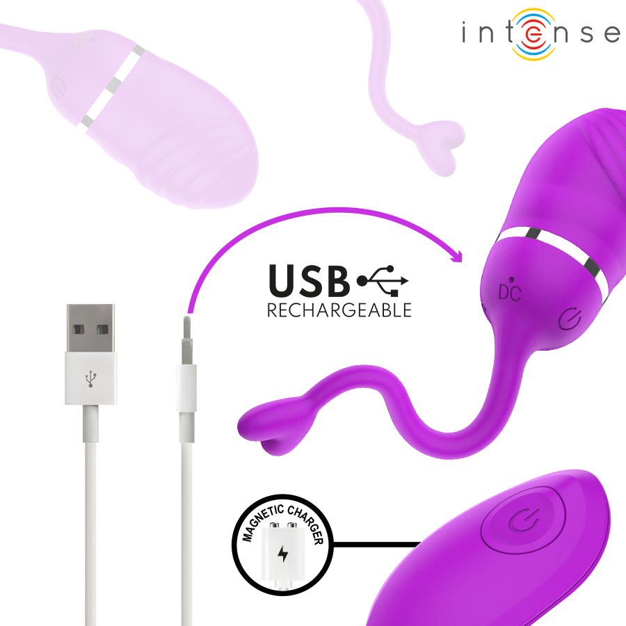 OVETTO VIBRANTE, TELECOMANDO WIRELESS, 10 PROGRAMMI INTENSI