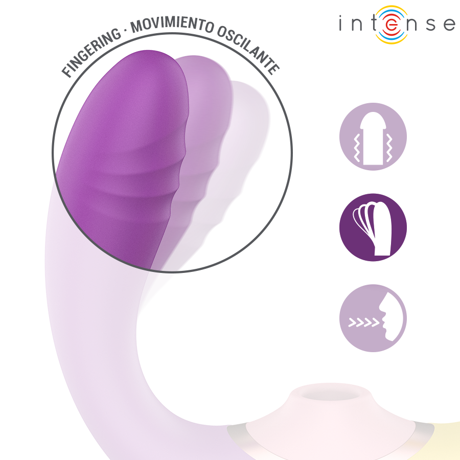 STIMOLATORE 3 IN 1 CON ASPIRAZIONE E VIBRAZIONE, DESIGN ERGONOMICO A U, 10 PROGRAMMI INTENSI