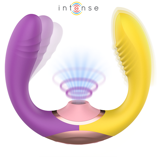 STIMOLATORE 3 IN 1 CON ASPIRAZIONE E VIBRAZIONE, DESIGN ERGONOMICO A U, 10 PROGRAMMI INTENSI