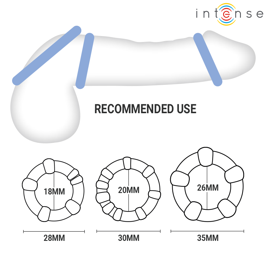 ANELLI PENE ERGONOMICI, SILICONE MEDICALE, IMPERMEABILI