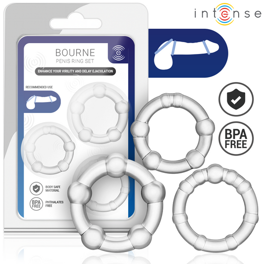 INTENSE - SET DI 3 ANELLI PER PENE BOURNE