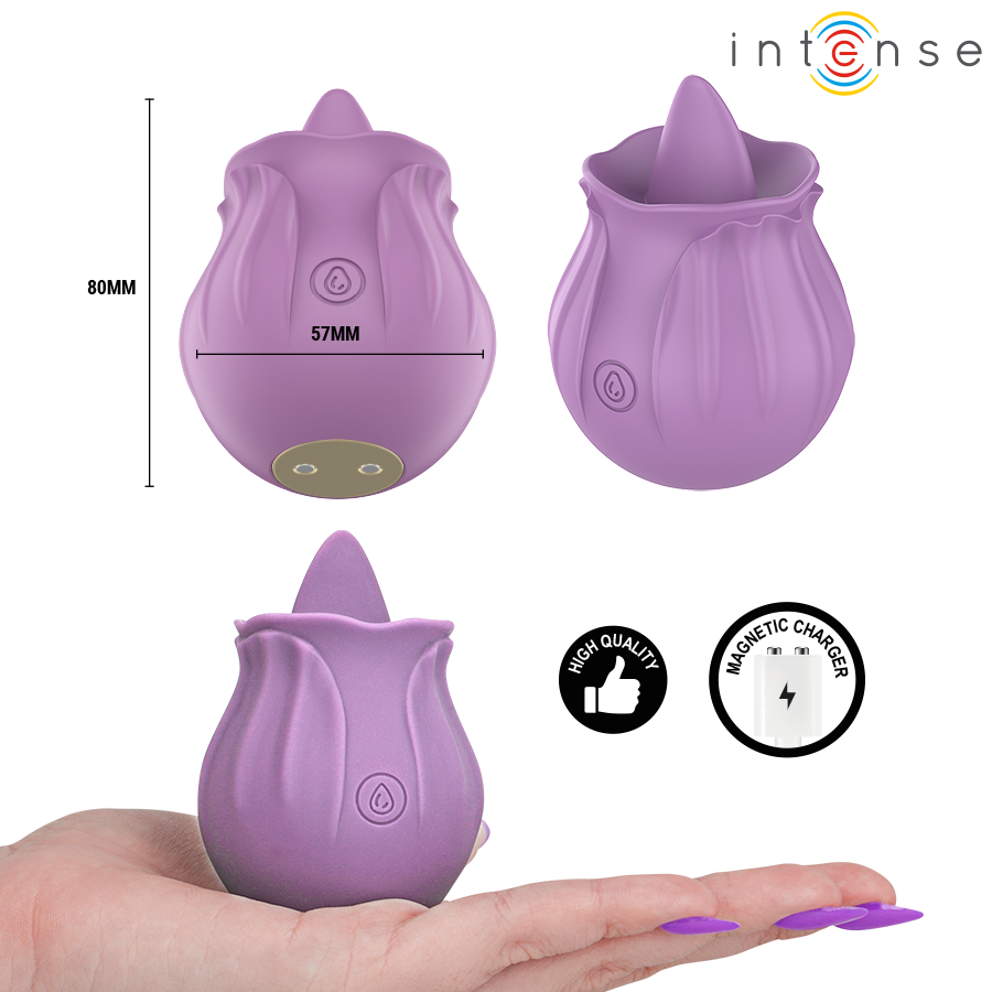 STIMOLATORE CLITORIDEO CON 10 VIBRAZIONI, SILICONE PREMIUM, IMPERMEABILE
