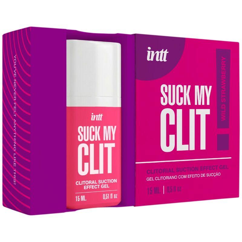 GEL EFFETTO ASPIRAZIONE CLITORIDEA, FORMULA A BASE D'ACQUA, AROMA FRAGOLA SELVAGGIA