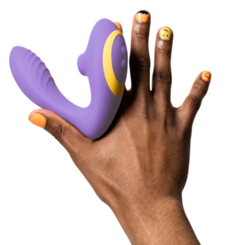 STIMOLATORE PUNTO G CON ASPIRAZIONE CLITORIDEA, SILICONE MEDICALE, RICARICABILE USB