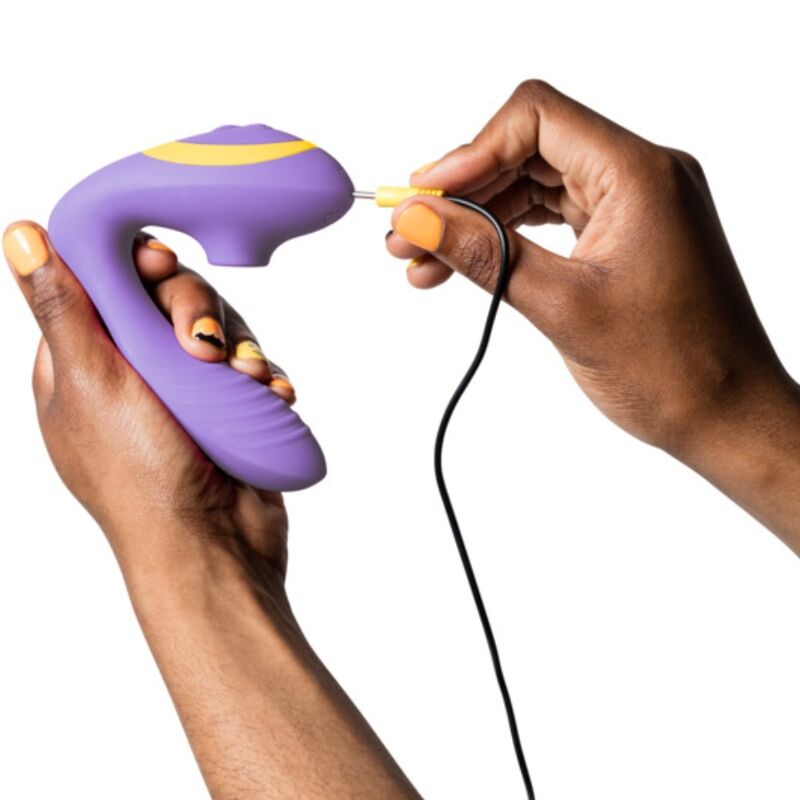 STIMOLATORE PUNTO G CON ASPIRAZIONE CLITORIDEA, SILICONE MEDICALE, RICARICABILE USB