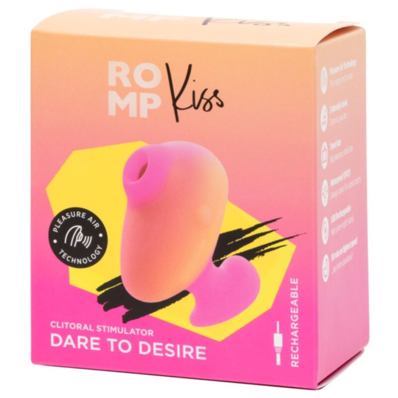 ROMP - KISS VIBRATORE DA DITO RICARICABILE CON ASPIRAZIONE CLITORIDEA