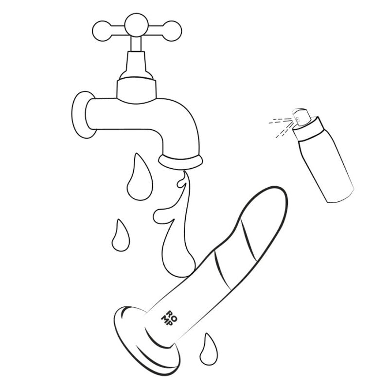 DILDO IN SILICONE, BASE A VENTOSA, ASTA CURVA