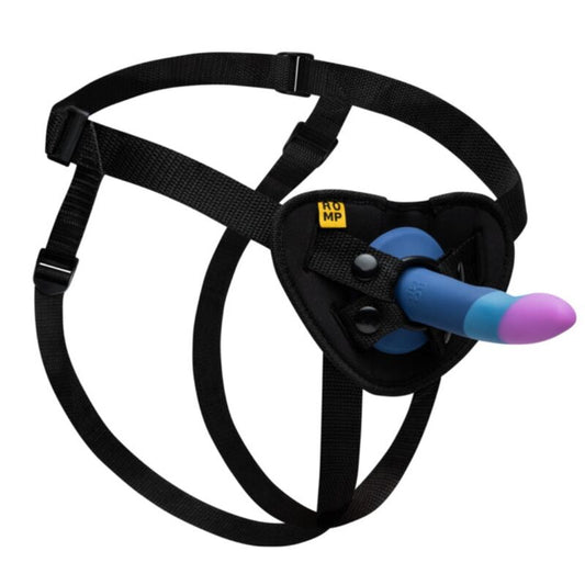 ROMP - DILDO IN SILICONE PICCOLO CON VENTOSA TRICOLORE 14 CM