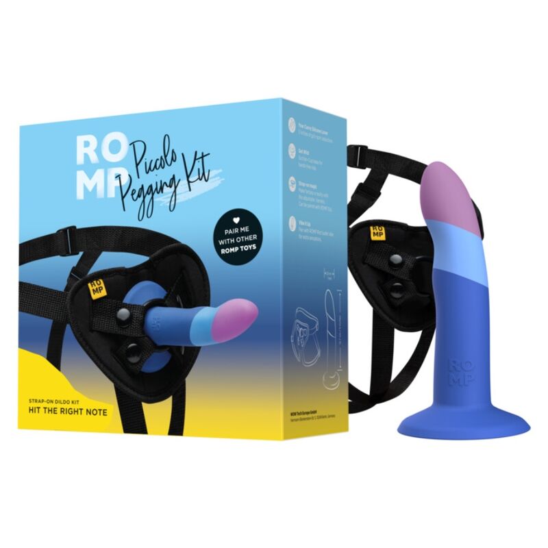 HARNESS CON DILDO IN SILICONE CON VENTOSA, DESIGN TRICOLORE, VERSATILE E MANEGGEVOLE