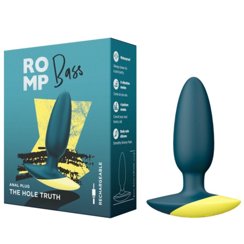 ROMP - BASS VIBRATORE ANALE PLUG 10 CM VERDE