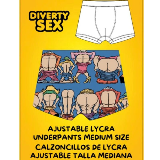 BOXER DIVERTENTE CON STAMPA GLUTEI, SENZA CUCITURE, COMFORT TRASPIRANTE