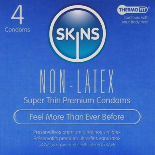 SKINS - PRESERVATIVI SENZA LATTICE, CONFEZIONE DA 4